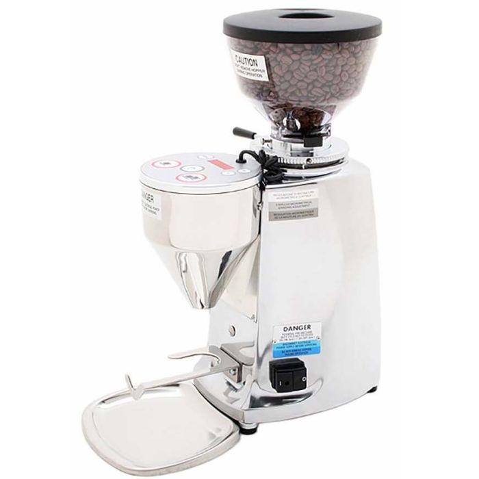 The Mazzer Mini Coffee Grinder with Doser & Short Hopper, Silver