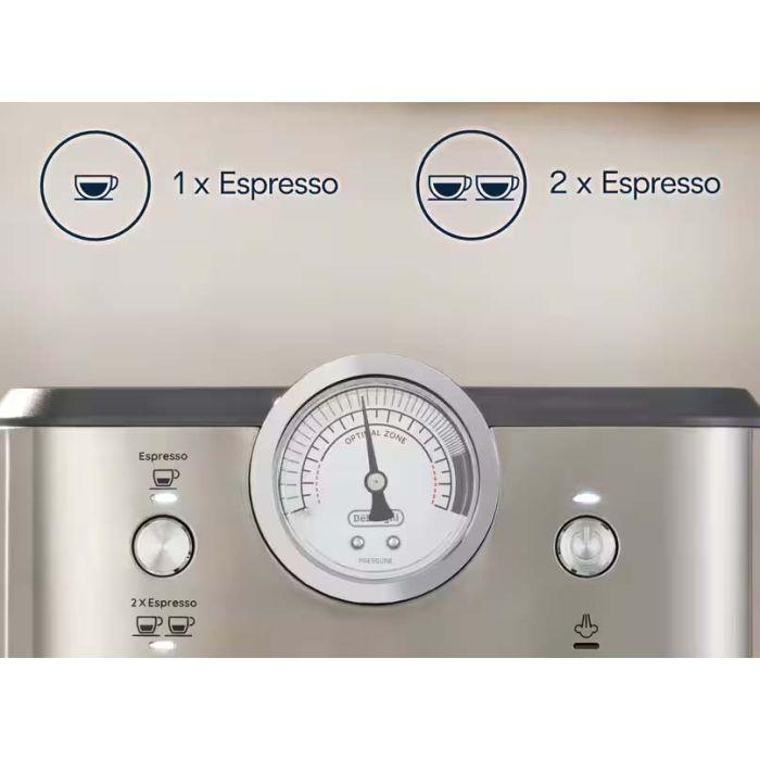 De'Longhi Linea Classic Espresso Machine - Compact Stainless Steel Italian Design For Café-Quality Coffee At Home
