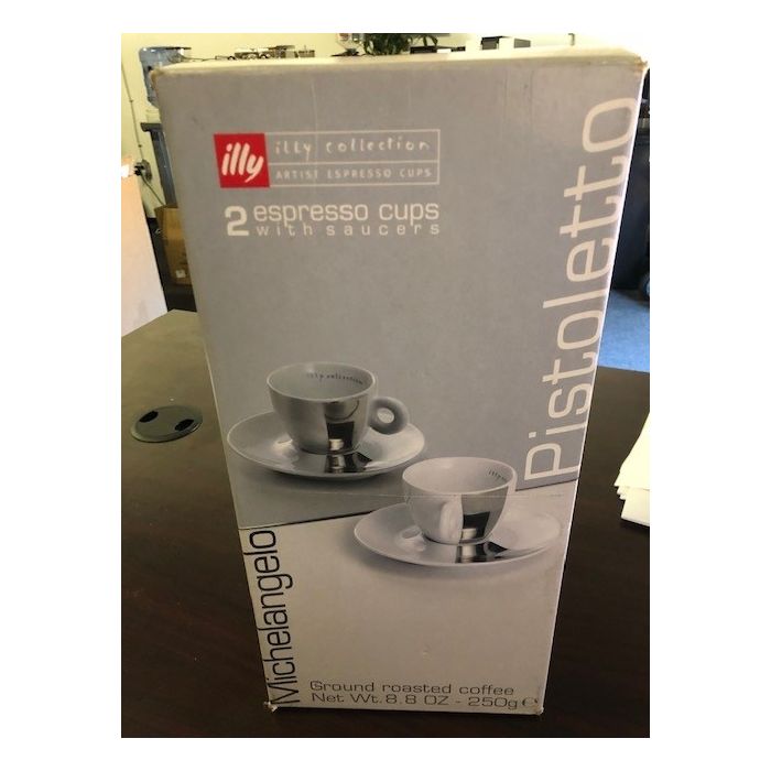 illy 2 Oz Espresso Cup & Saucer Sets, 4 Total