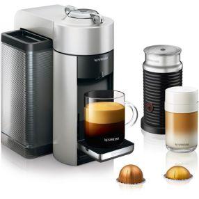 Nespresso Evoluo by Delonghi Espresso Machine with Aeroccino Silver
